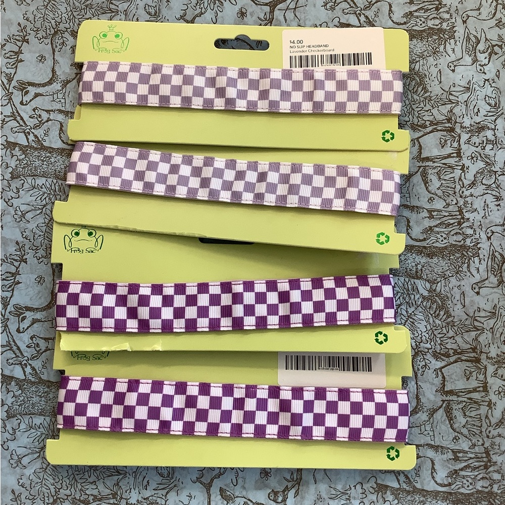 Purple checkered head band